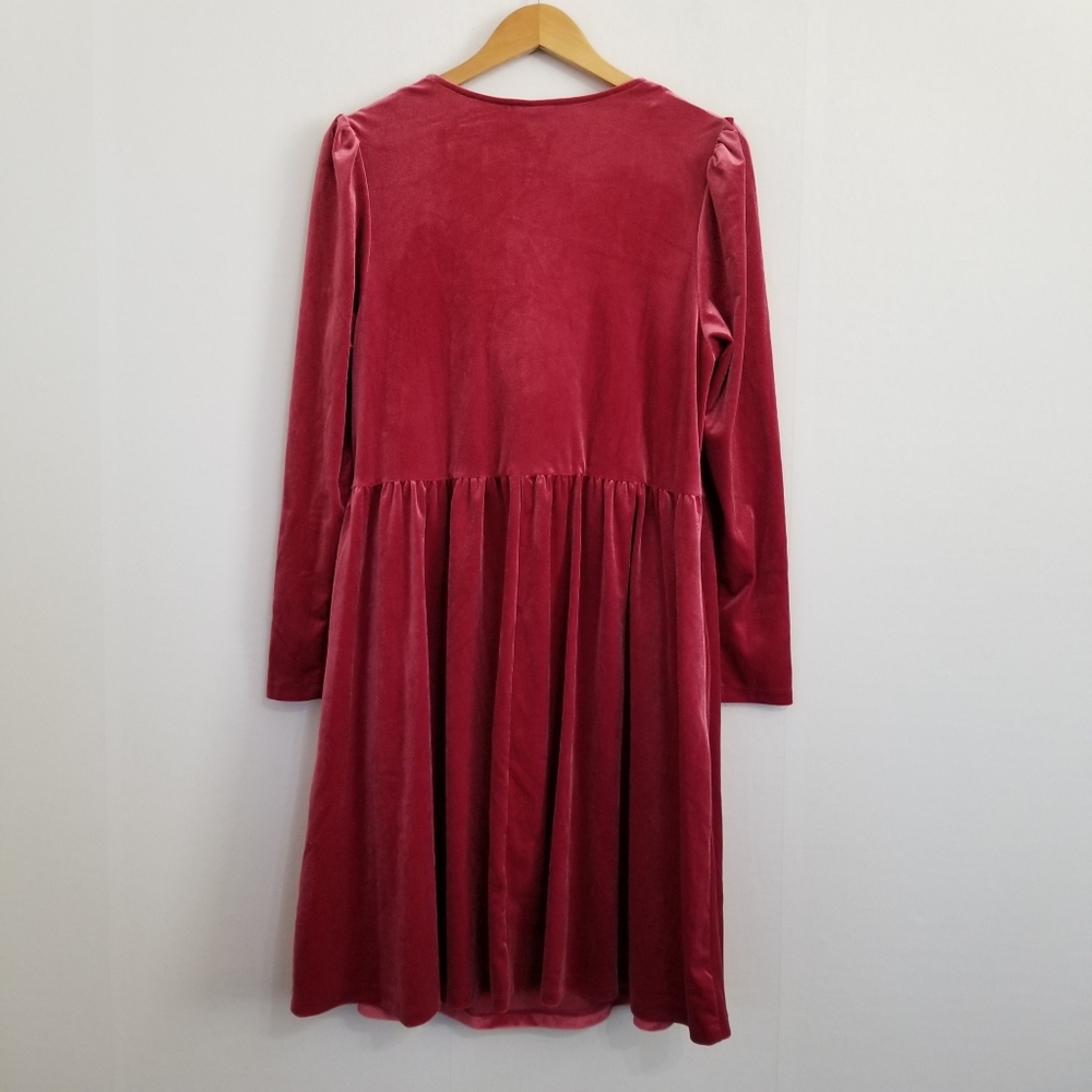 NWT Ava & Viv Cherry Splash Festive Rosette Velour Dress Size 1X - Picture 7 of 11